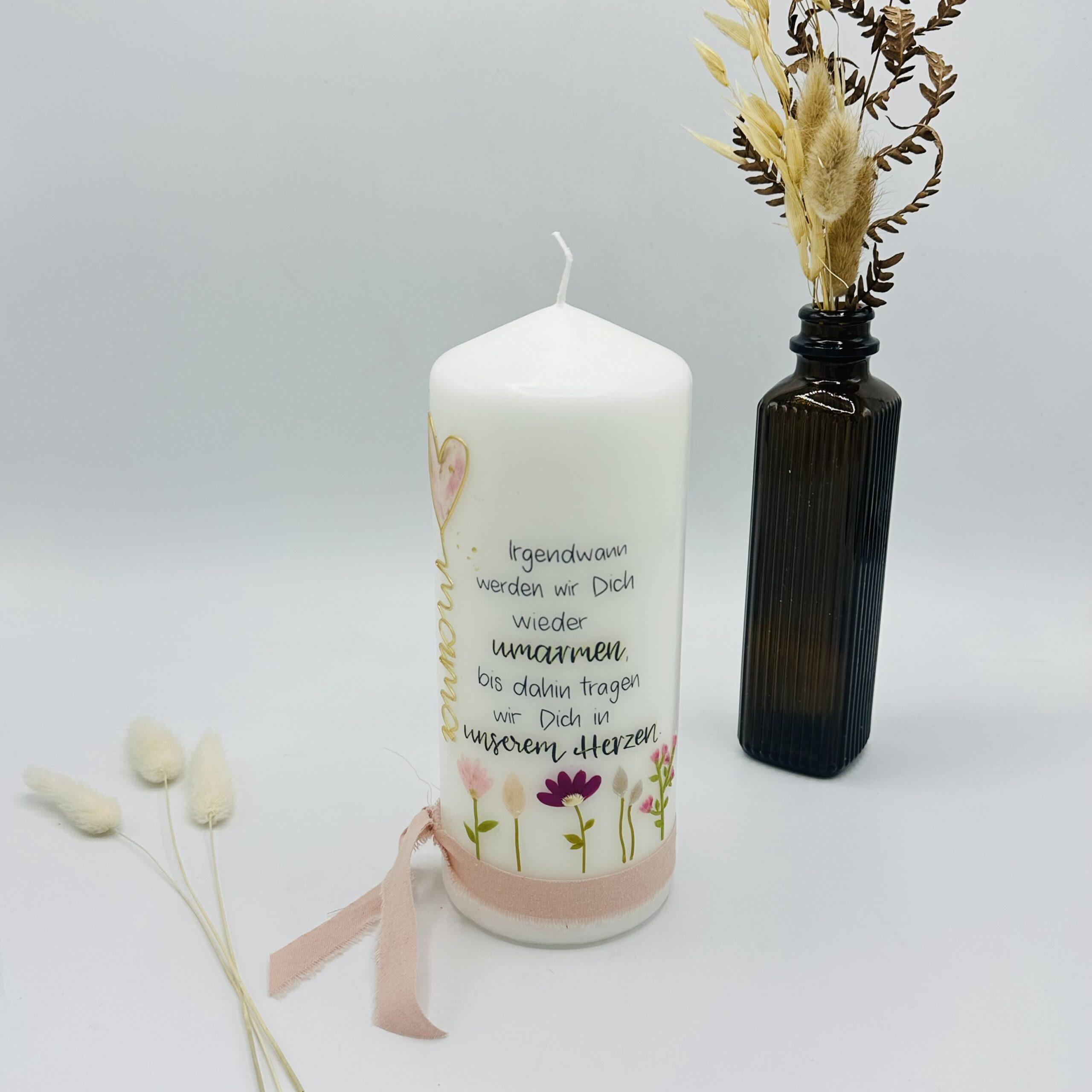 Trauerkerze - Allerheiligen (personalisierbar)